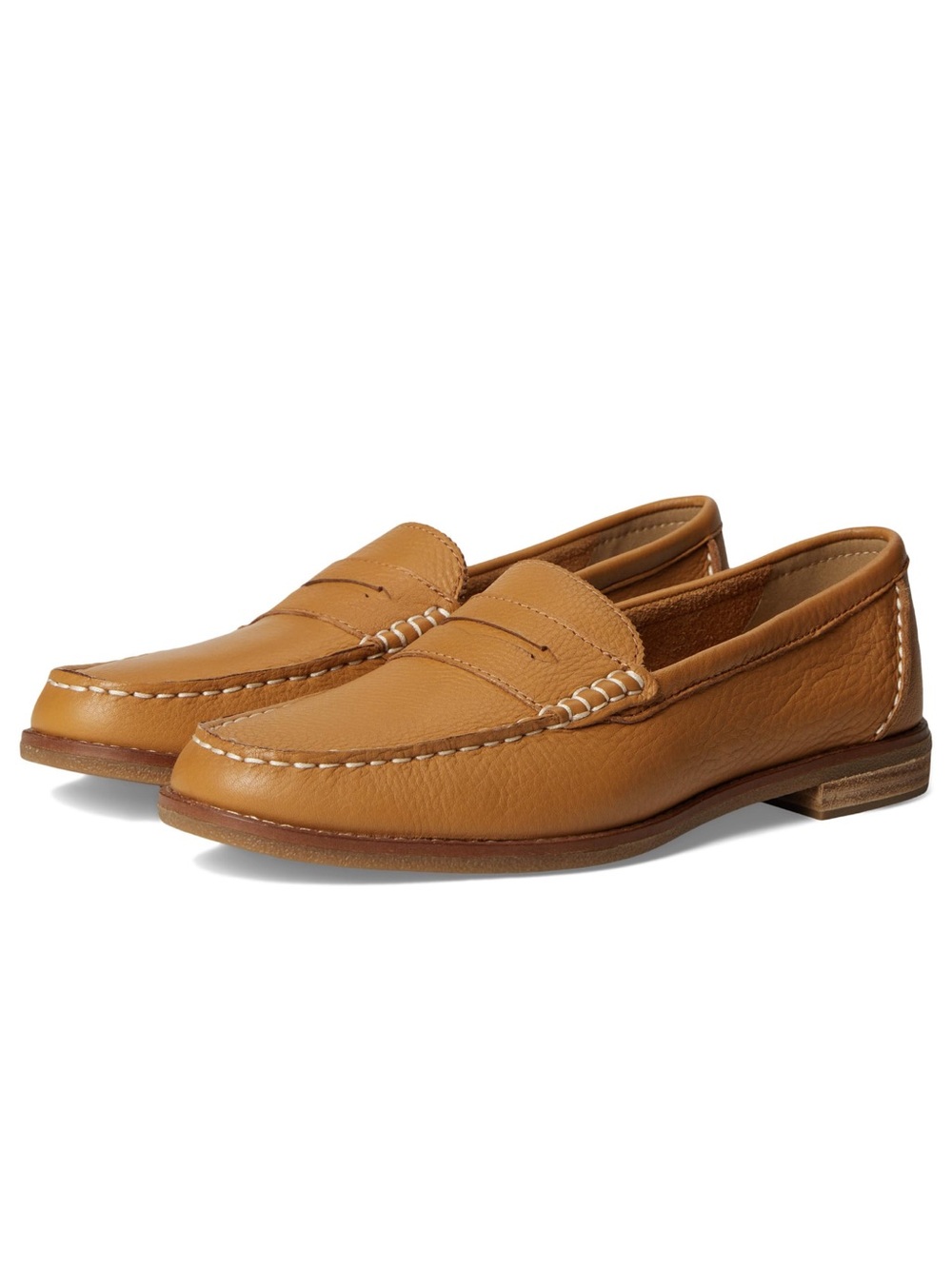 Sperry Tan Leather Penny Loafers for Men